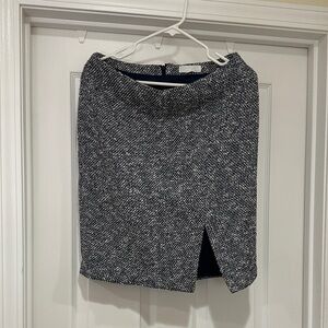 Ann Taylor Black and White Tweed Pencil Skirt